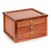 三層花梨木茶盒