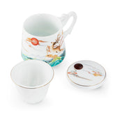 Deer and Crane in Spring- Blessings Three Piece Tea Set