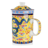 Yellow Dragon Porcelain Tea Cup