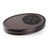 胡桃色竹制储水茶盘 37*25*5cm