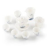 蓝彩荷陶瓷茶具礼盒套装 9件套