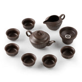 紫砂福字茶具礼盒套装9件