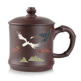 Zisha Crane Covered Cup