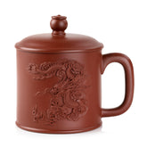 Zisha Dragon Covered Cup
