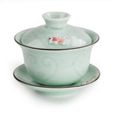 龍泉青瓷盖碗(金鱼)