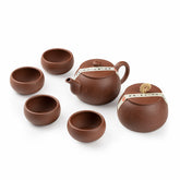 Yixing Hand-Made Purple Clay (Zi Sha) Tea Set Anxiang 6 Pieces