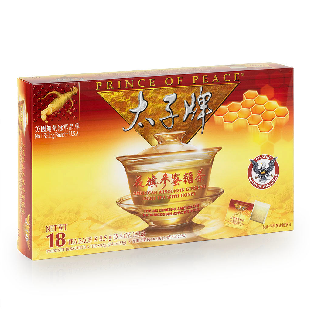 POP American Ginseng Root Tea with Honey 18 Bags