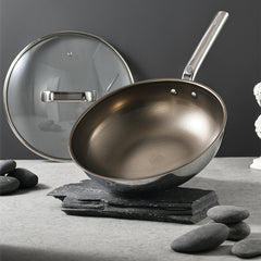 Cooking King Pure Titanium Tri-Ply Wok 32cm