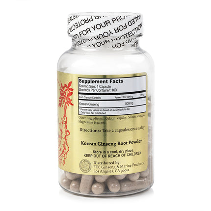 Korean Panax Ginseng Extra Strength Capsule 100 Caps