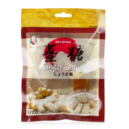 WHF Ginger Soft Candy Individual Packed 100g