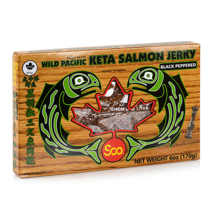 SOO PACIFIC SALMON JERKY (BLACK PEPPERED)