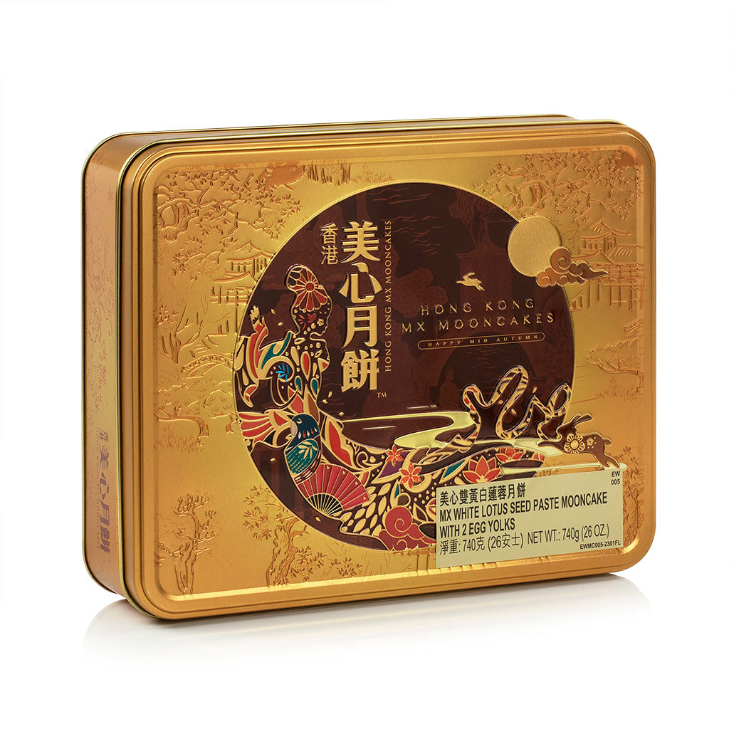 香港美心 2023雙黃/單黃 白蓮蓉月餅（4塊/盒）
