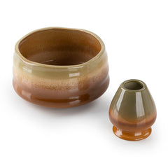 「浪紋」抹茶碗茶筅套組