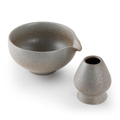 「侘寂粗陶」抹茶碗茶筅套組