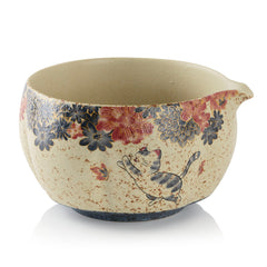 🎁 "Sakura Cat Petal" Matcha Bowl & Whisk Set (Discount)