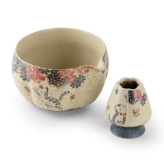 「櫻貓瓣紋」抹茶碗茶筅套組