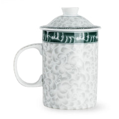 「雅韵」瓷质带盖茶杯