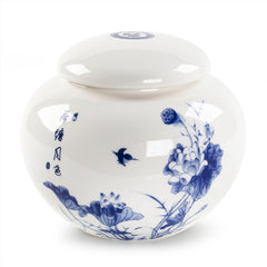 Blue & White Porcelain Tea Caddy