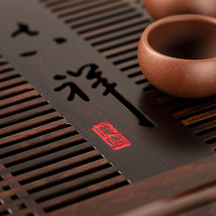 黑紫檀 吉祥茶盘 56*38*7.5cm