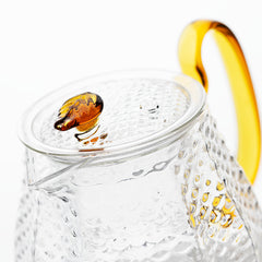 Angled Spout Scale Pattern Glass Teapot 580ml