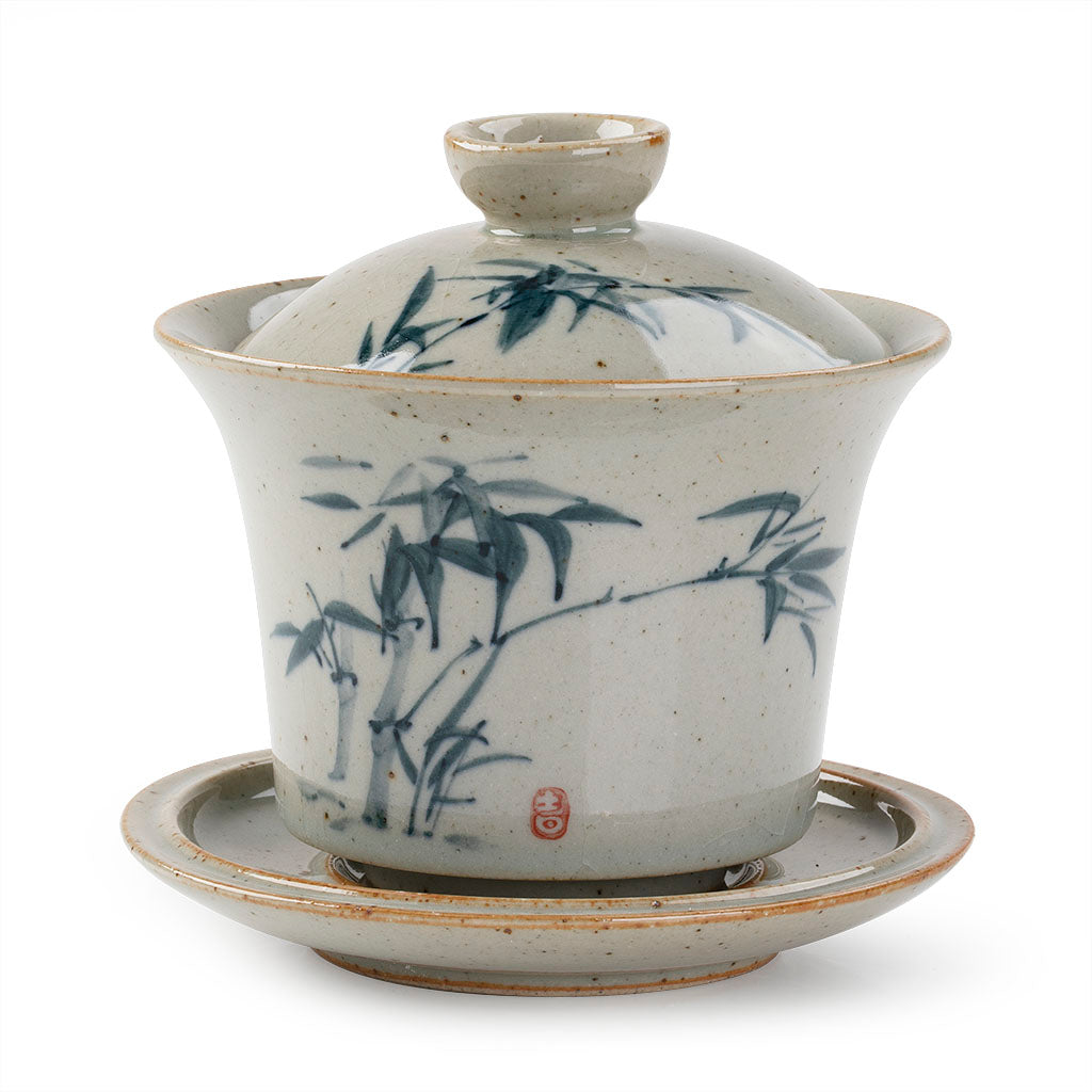Porcelain Hand-painted Bamboo Gaiwan