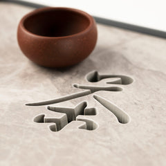 Stone-Rhyme Rock Marble Pattern Gray Tea Tray 35*24cm