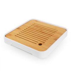 方形密胺底竹茶盘 25*25cm