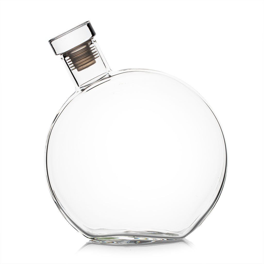 带盖斜形玻璃酒瓶 500ml