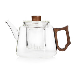 Glass Octagonal Teapot & 4 Glass Cups Set 500ml