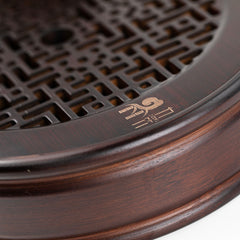 胡桃色竹製儲水茶盤 37*25*5cm