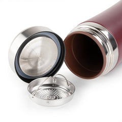 YiXing Clay Lined Thermos Bottle Brown 450ml