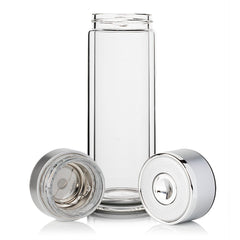Double-Walled Heat-Resistant Glass Quick-Open Cup 500ml
