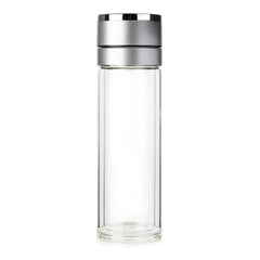 Double-Walled Heat-Resistant Glass Quick-Open Cup 500ml
