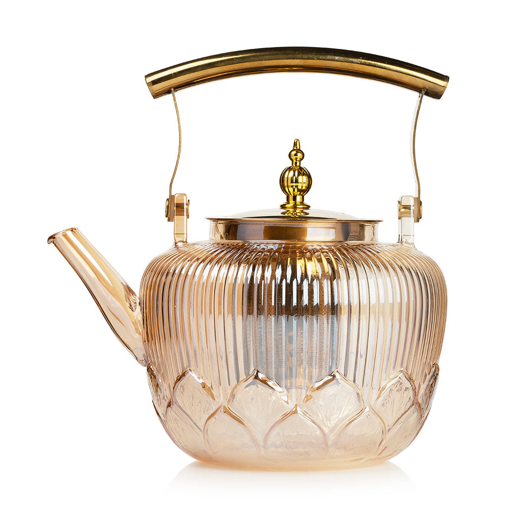 Lotus Glass Teapot with Handle 1000ml