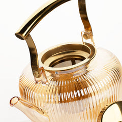 Lotus Glass Teapot with Handle 1000ml