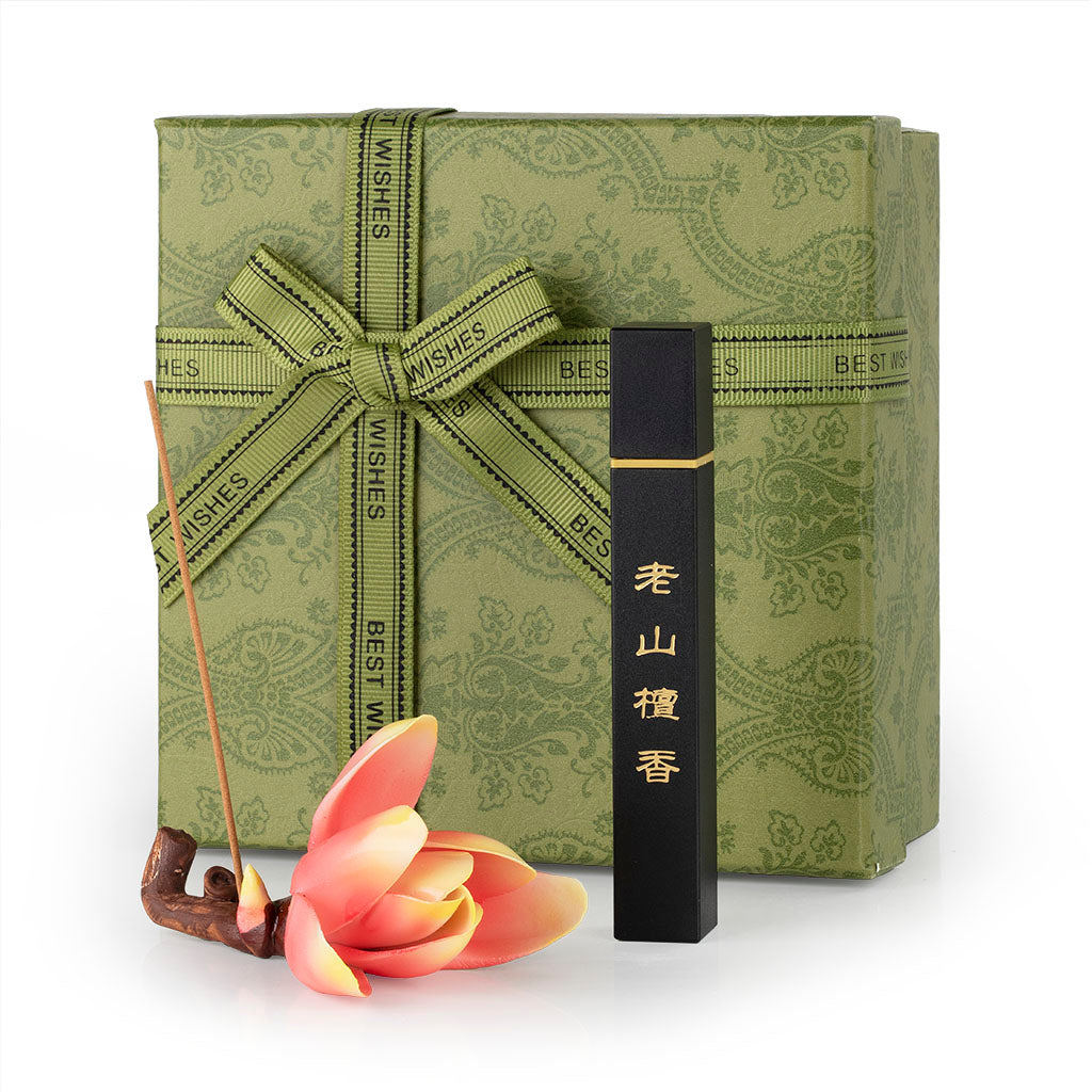 「玉兰檀韵」玉兰花线香座礼盒