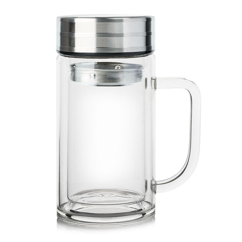 Double-Walled Heat-Resistant Glass Business Cup 380ml