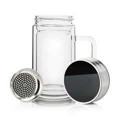 Double-Walled Heat-Resistant Glass Business Cup 380ml