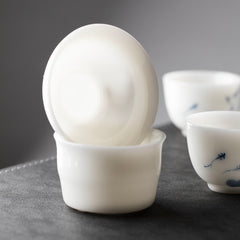 蓝彩荷陶瓷茶具礼盒套装 9件套