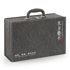 蓝彩荷陶瓷茶具礼盒套装 9件套