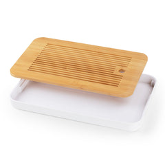 方形密胺底竹茶盘 36*24cm