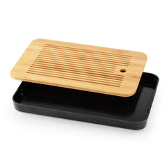 方形密胺底竹茶盘 36*24cm