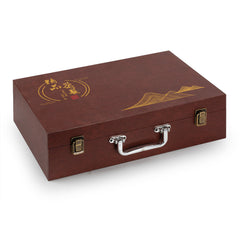 紫砂福字茶具礼盒套装9件