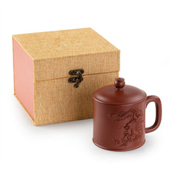 Zisha Dragon Covered Cup