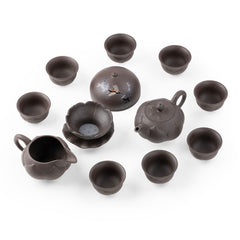 Purple Clay Lotus Teaware Set Gift Box