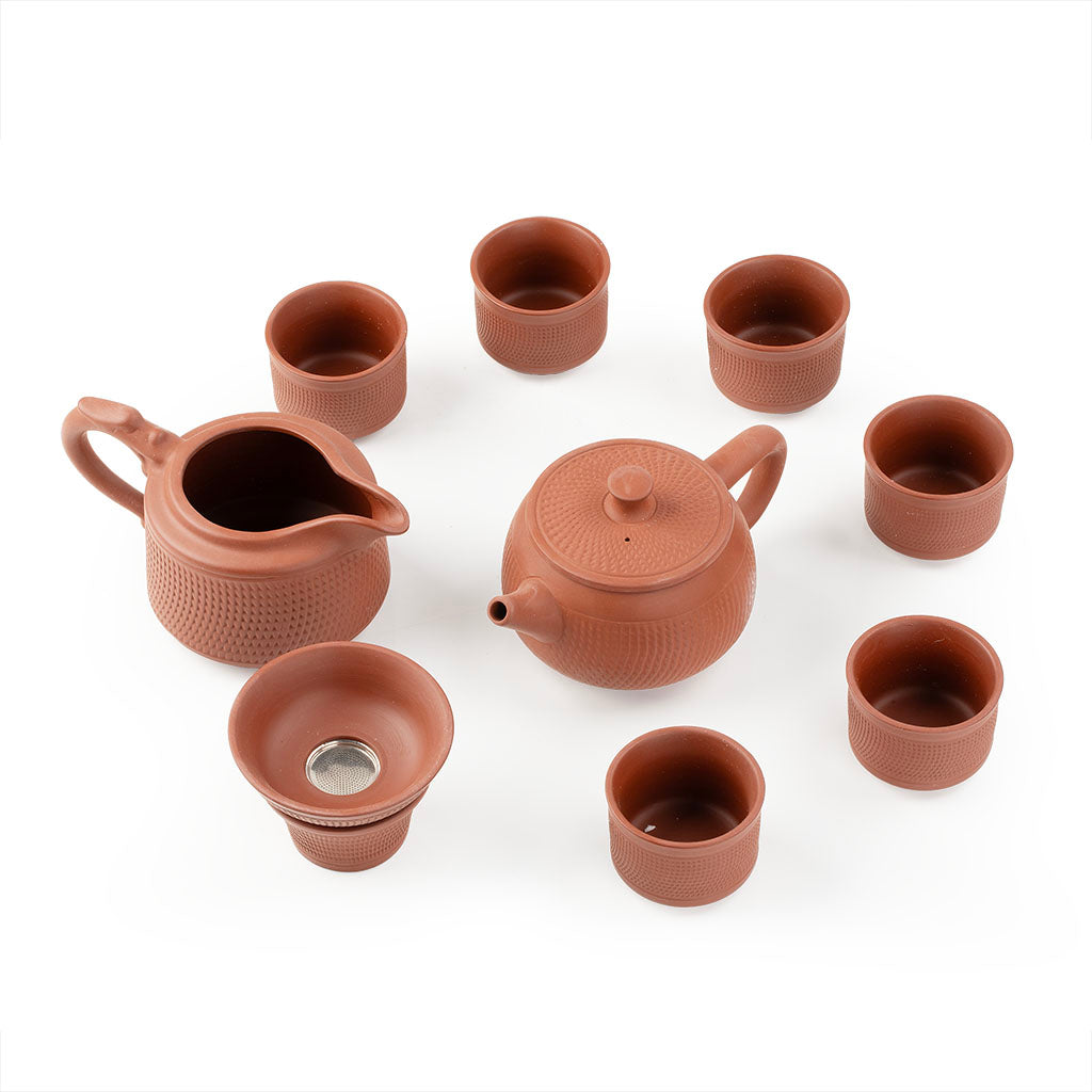 Handcrafted Zhuni Clay Tea Set Gift Box