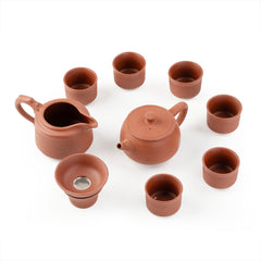 Handcrafted Zhuni Clay Tea Set Gift Box