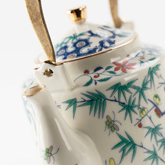 Three Friends of Winter Yixing Clay Teapot with Handle