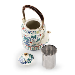 Three Friends of Winter Yixing Clay Teapot with Handle