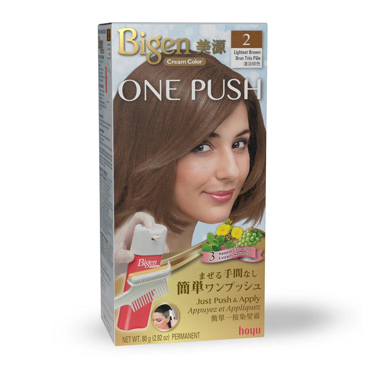 Bigen One Push Hair Cream Color 80g